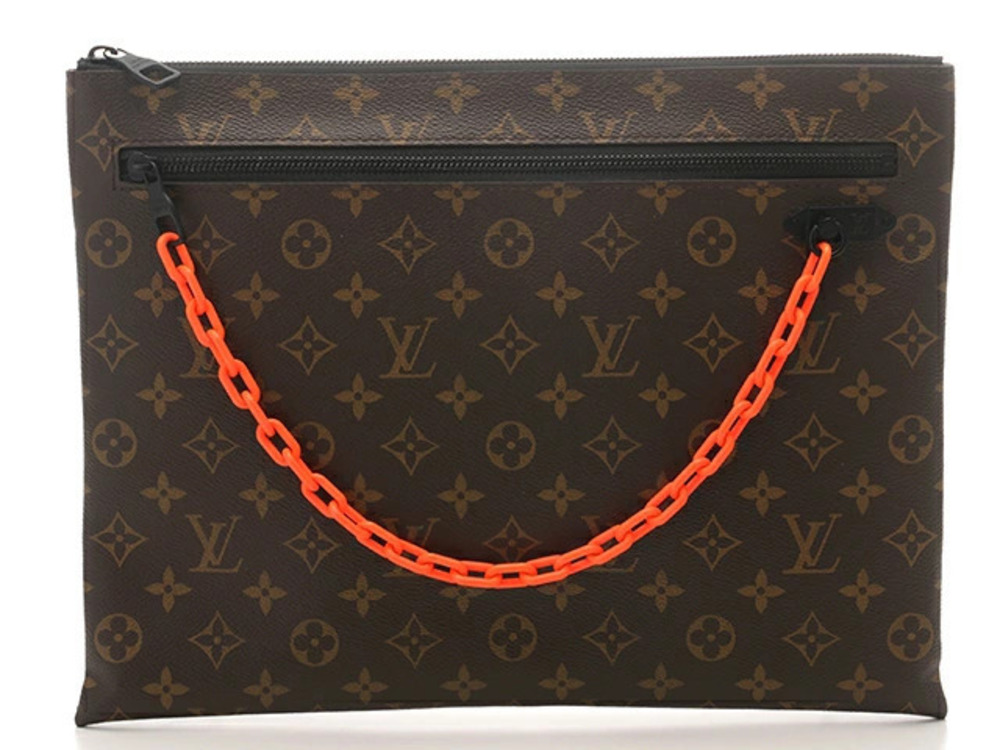 Louis Vuitton Monogram Bag Pochette Clutch Brown